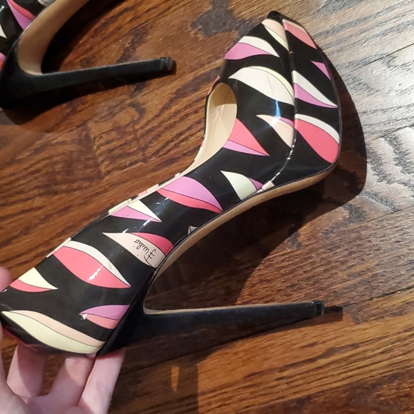 Authentic Emilio Pucci Patent Leather Open-Toe Heels - Picture 10 of 10